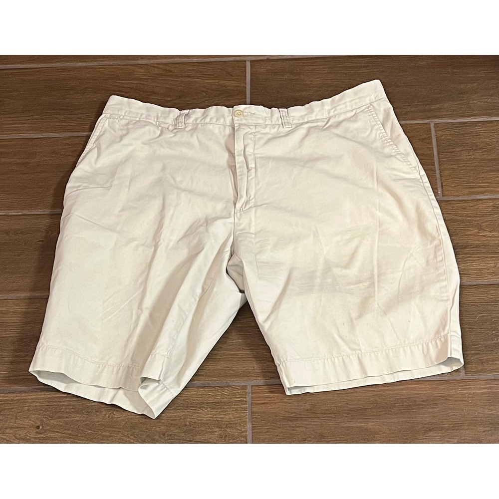 Polo Ralph Lauren Mens Chino Shorts Tan Size 38 Cotton Flat Front Pony Logo